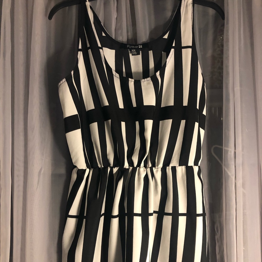 Black/Cream Dress Tank